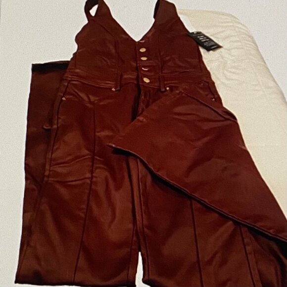RETROFETE CYNTHIA COATED DENIM JUMPSUIT NWT SMALL - Picture 7 of 9